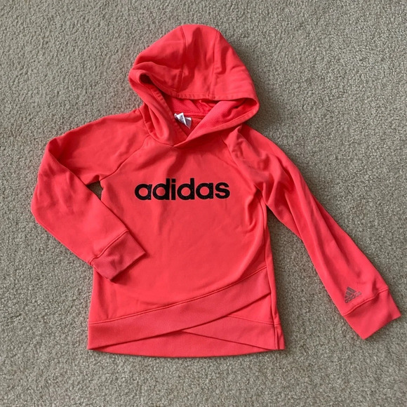 bright coral adidas sweatshirt - Picture 1 of 4